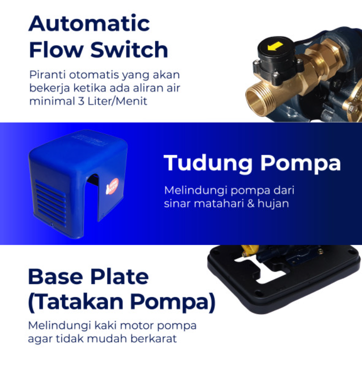 pompa pendorong air otomatis shimizu 2
