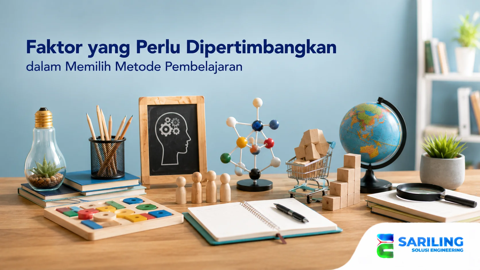 Media pembelajaran dengan berbagai alat edukatif yang mendukung pemilihan metode belajar sesuai kebutuhan peserta didik.