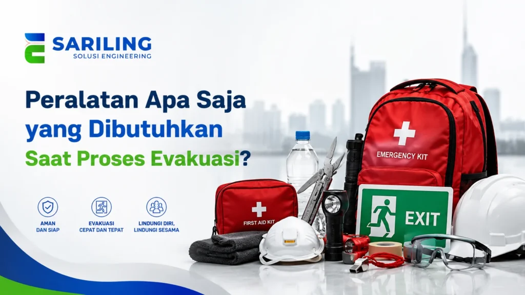 Ilustrasi Gambar Peralatan evakuasi yang dibutuhkan saat proses evakuasi untuk mendukung keselamatan kerja