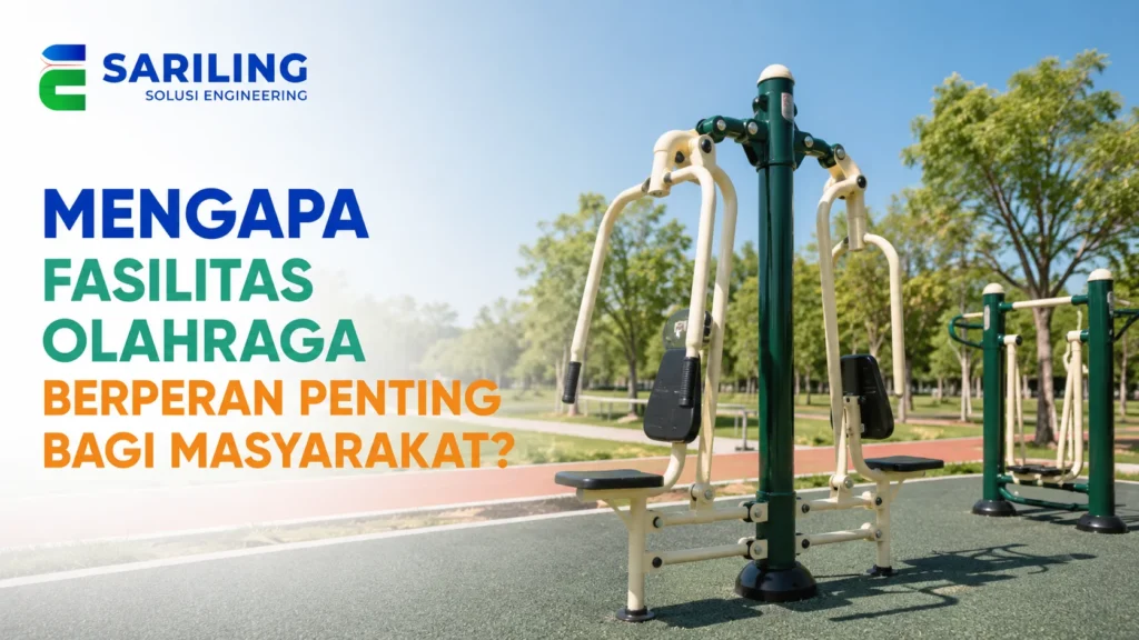 Fasilitas Olahraga berupa area fitness outdoor di ruang terbuka yang mendukung aktivitas olahraga dan kebugaran masyarakat
