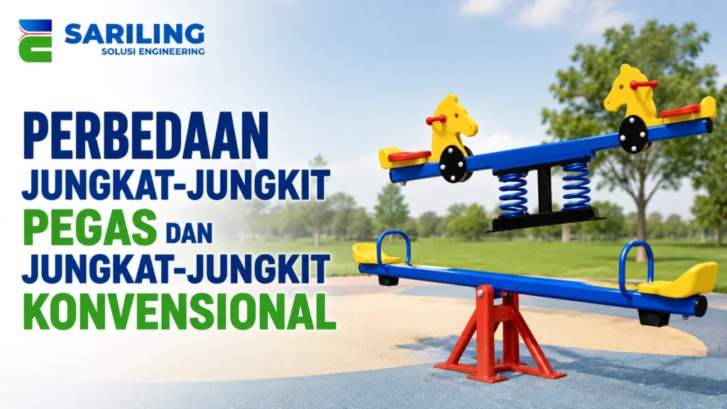Jenis Jungkat-Jungkit pegas dan konvensional untuk area bermain anak