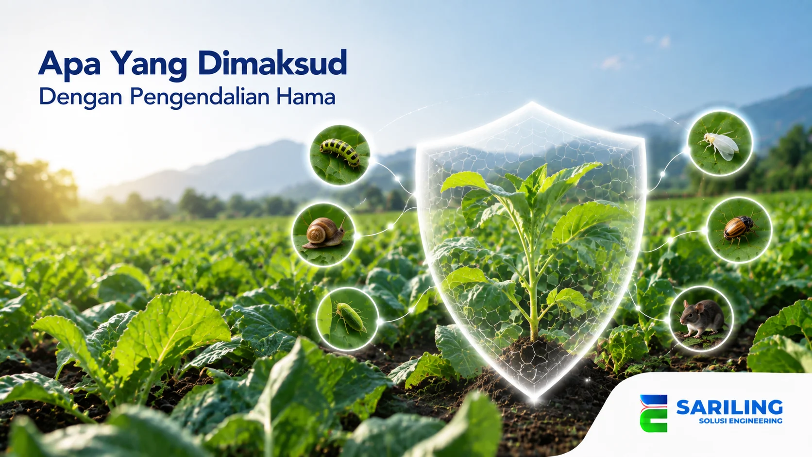 Pengendalian hama pada tanaman untuk menjaga produktivitas pertanian.