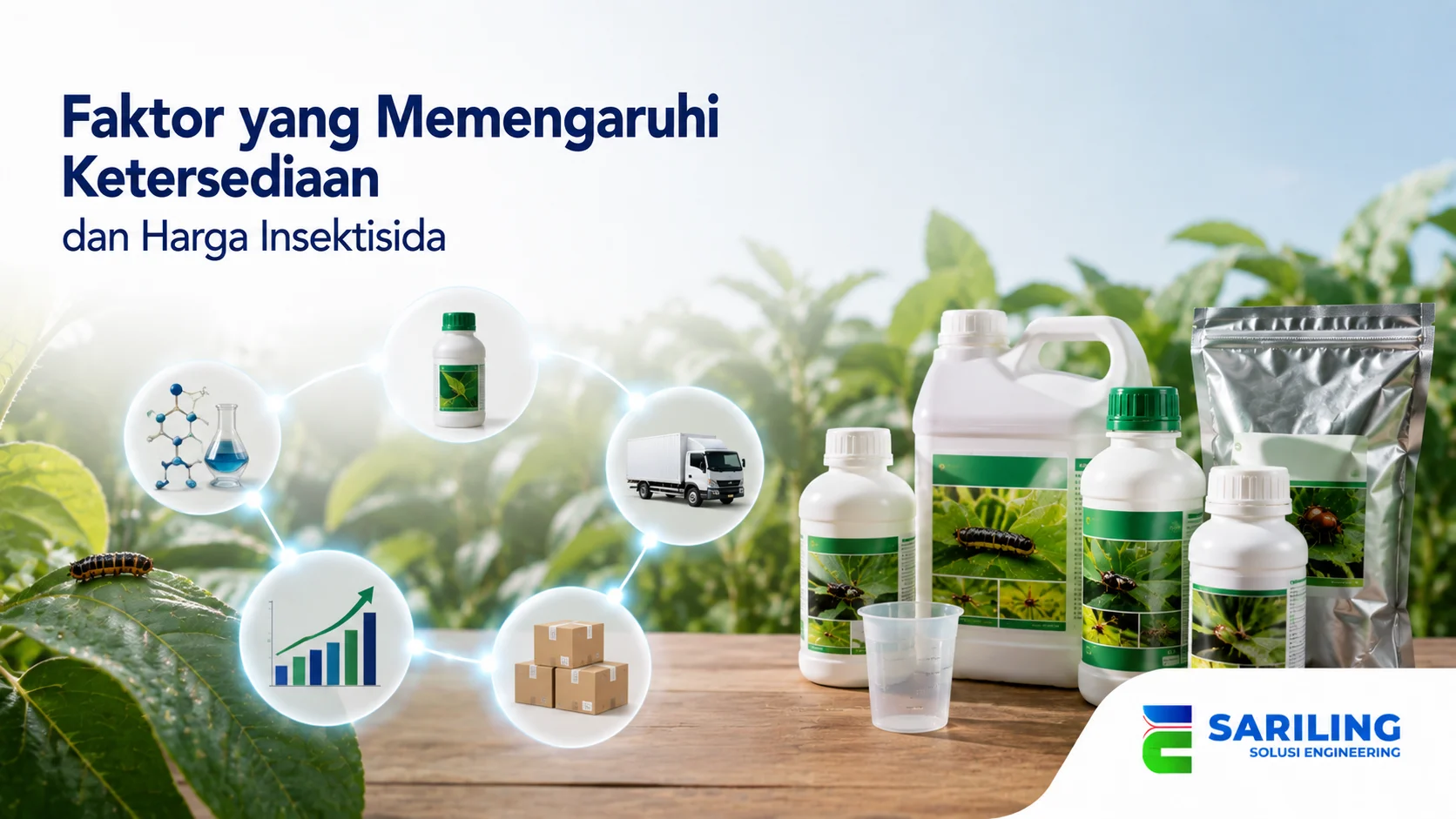 Faktor yang memengaruhi ketersediaan dan harga insektisida untuk kebutuhan pertanian.