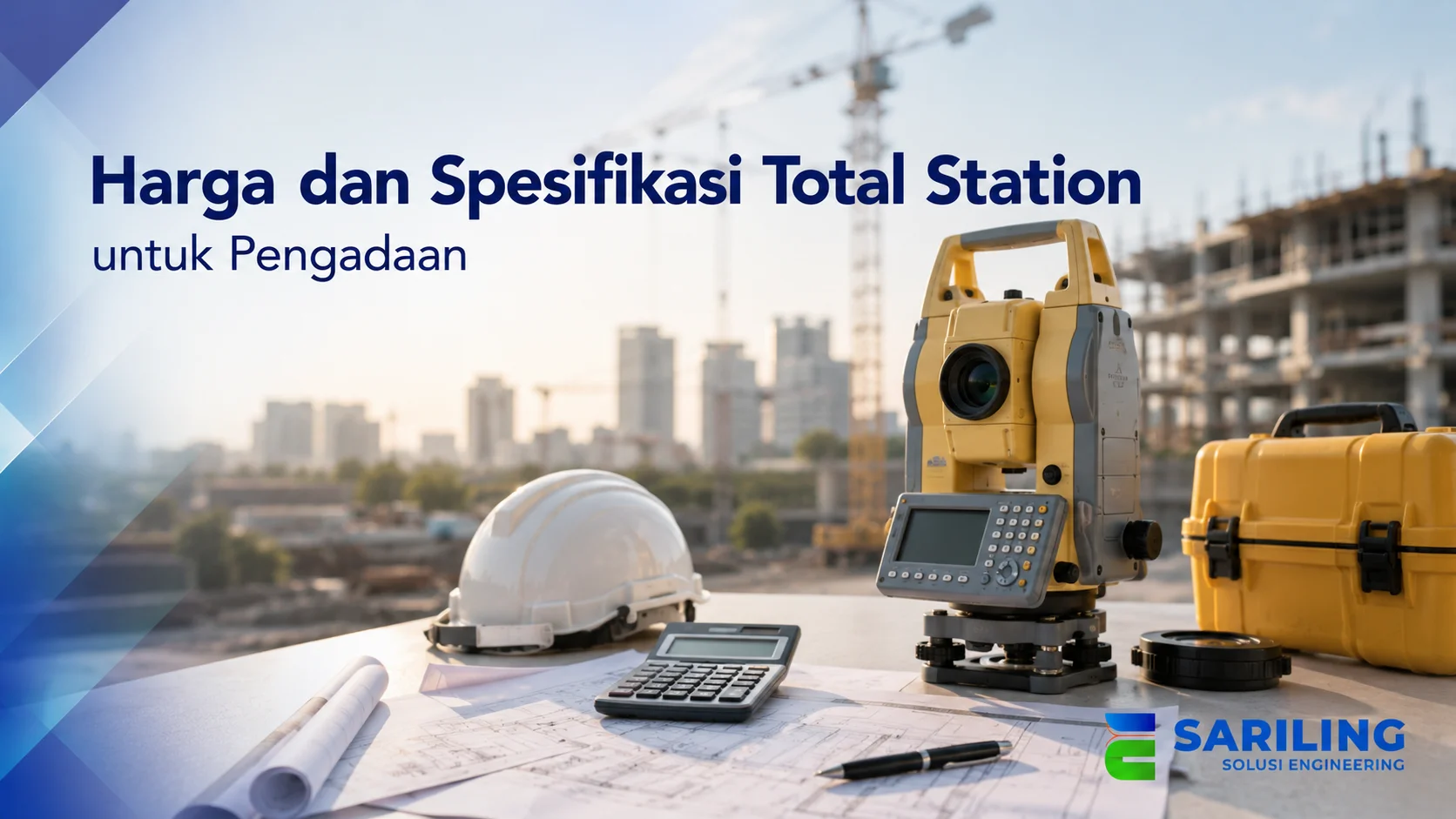 Harga dan spesifikasi total station untuk kebutuhan pengadaan.