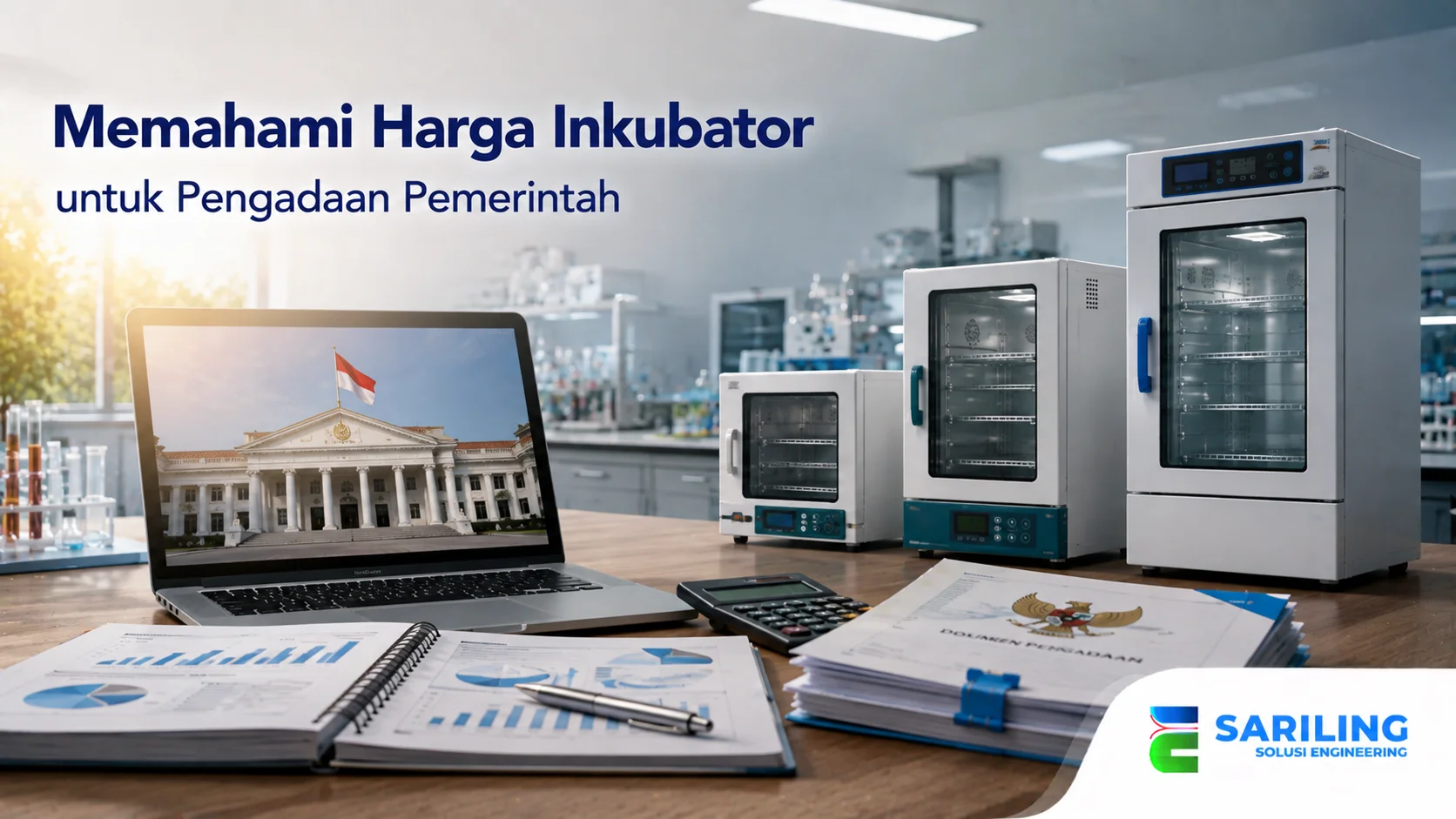 Pengadaan inkubator dengan mempertimbangkan spesifikasi dan kebutuhan instansi pemerintah.