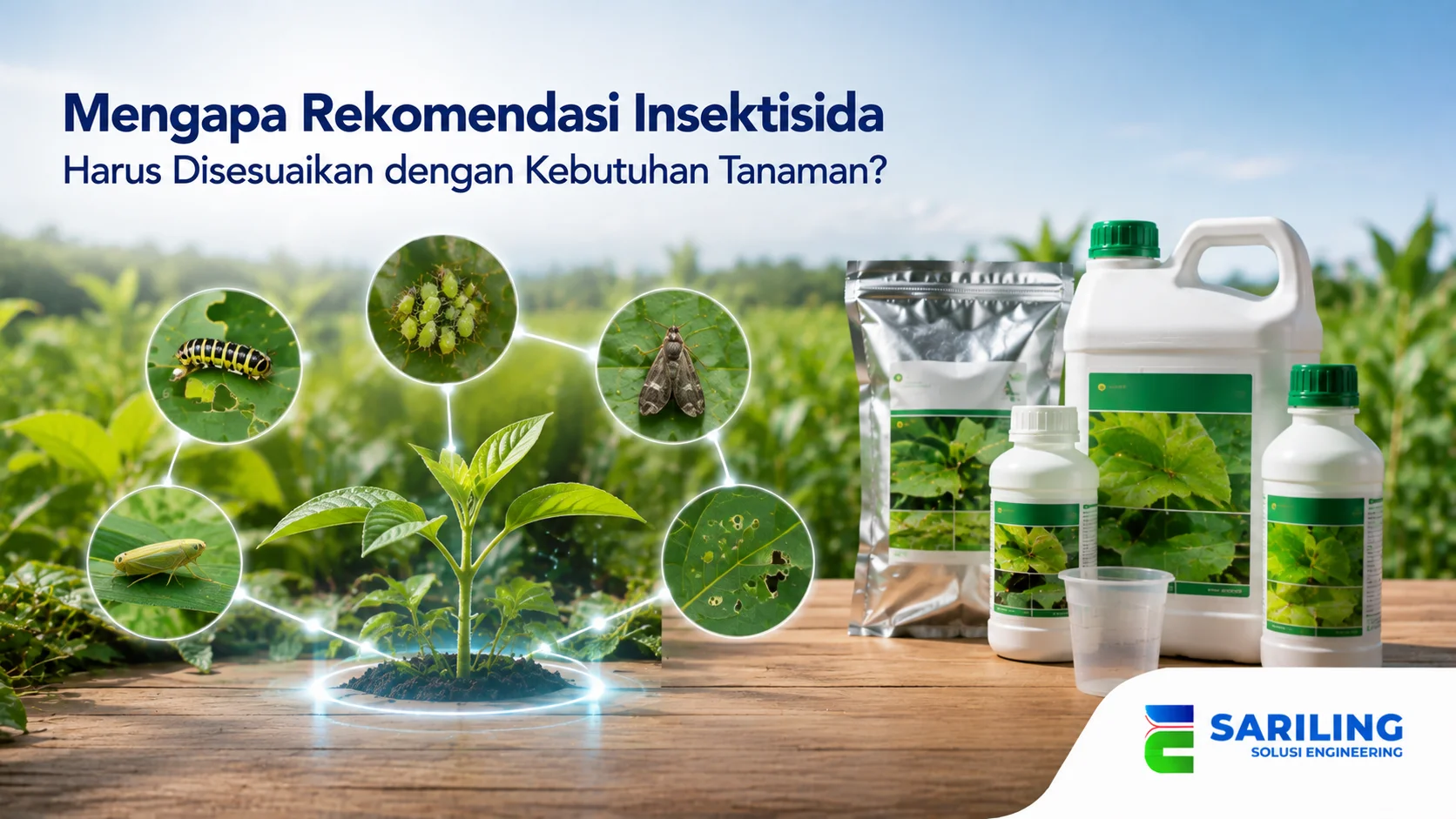 Rekomendasi insektisida sesuai jenis tanaman dan kebutuhan pengendalian hama.