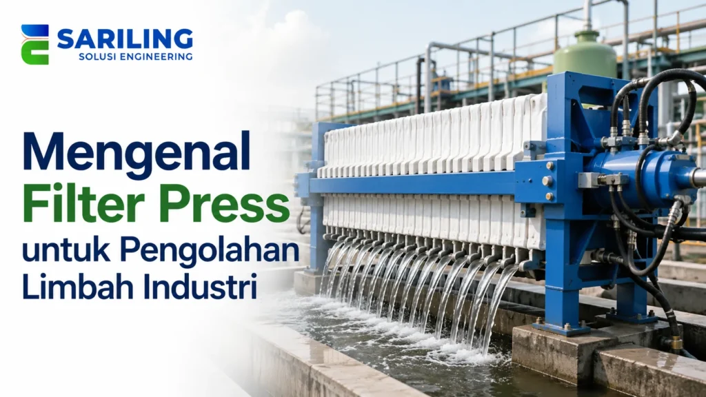 Penyedia IPAL INAPROC filter press untuk pengolahan limbah industri