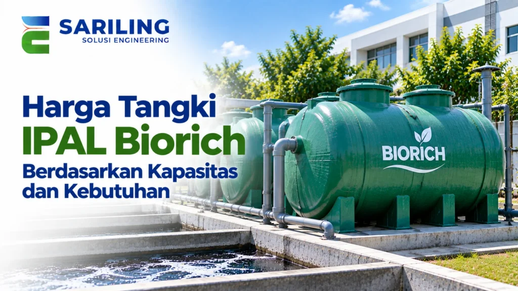 Harga Tangki IPAL Biorich berdasarkan kapasitas, material, konfigurasi sistem, dan kebutuhan instalasi proyek