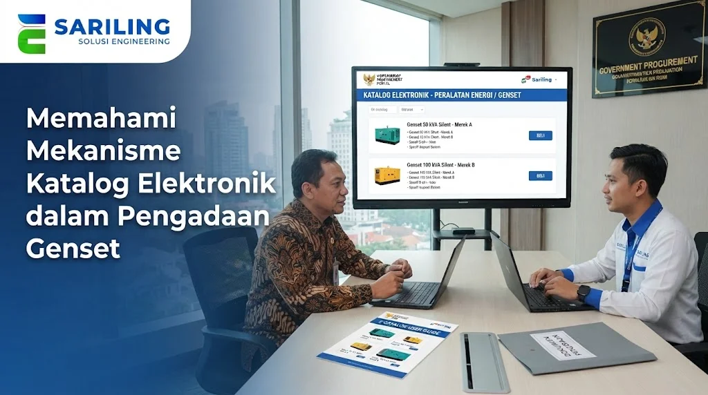 Katalog elektronik LKPP menampilkan berbagai opsi genset terdaftar