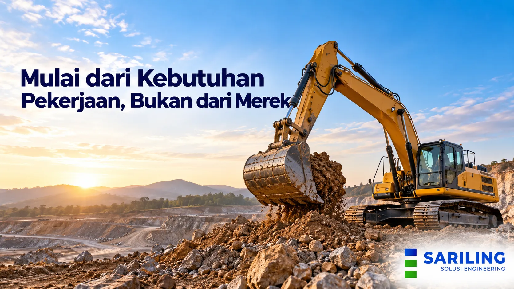 Cara memilih excavator untuk proyek skala besar dengan mempertimbangkan kebutuhan pekerjaan dan spesifikasi alat berat.