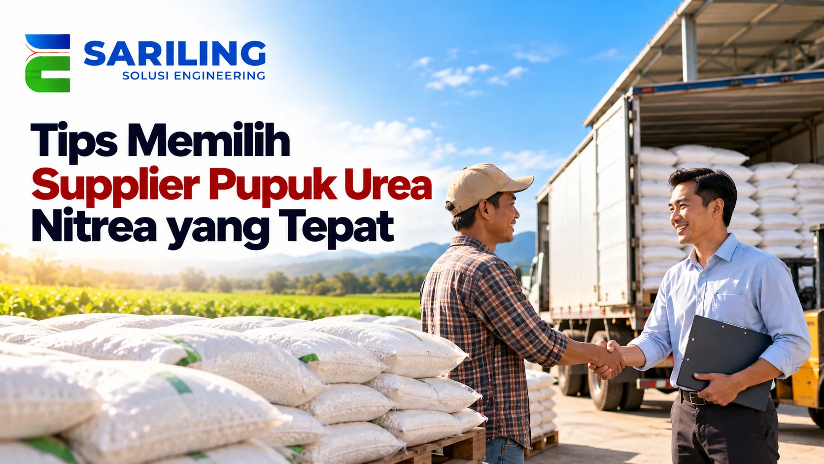 Pemeriksaan keaslian dan standar kemasan dari supplier pupuk urea Nitrea 50KG untuk pengadaan dinas pertanian.